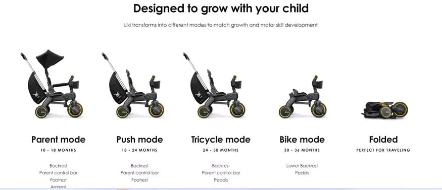 รถเข็นเด็ก Doona LIKI Trike S1 สีเทา_1
